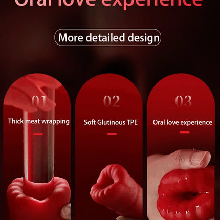 Automatic Male Masturbator Cup Vibrator Tongue Licking Blowjob Real Vagina Pocket Pussy Penis Oral Sex Toy For Adult Men Sexshop