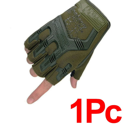 Tactical Mitts Windproof Combat Training Handwear Winter Touchscreen Shooting Gloves Mens Cycling Half Finger Safety Equipment