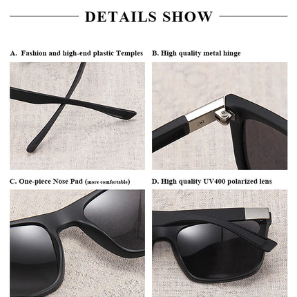 Fashion Square Vintage Polarized Sports Sunglasses Men Women Retro Driving Outdoor Fishing Sun Glasses UV400 Eyewear