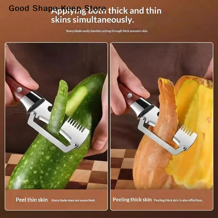 daily3 in 1 Serrated Edge Peeler Versatile Vegetable Knife with Comfortable Handle and Bottle Opener for Kitchen and Bar Use