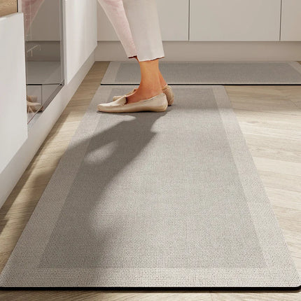 VIKAMA Diatomite Clay Kitchen Mat Anti-slip Oil-proof Water-absorbent Floor Door Stain-resistant Wash-free Mat Home Decoration