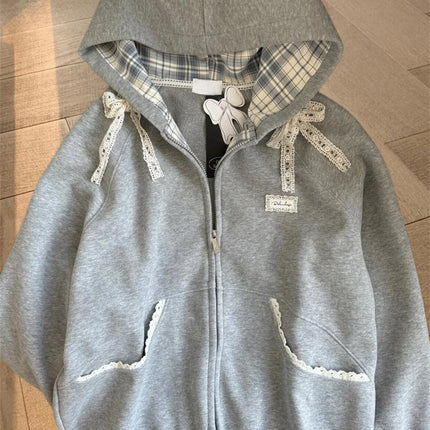 Versatile New Street Hooded Sense of Design Jacket Women Fashion Pullover Sweatshirt Harajuku Unisex Oversized Hoodie Coat Trend