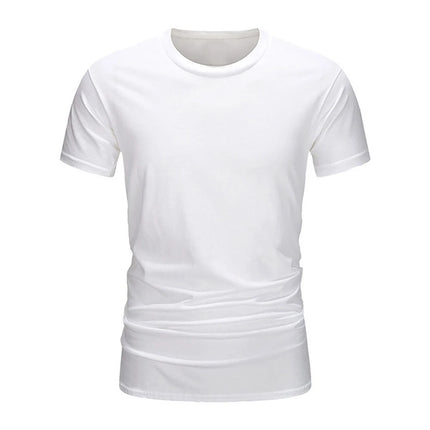 2026 Summer Men's T-shirt Fashion Slim Black Short Sleeved Comfortable Casual Round Neck T-shirts Top Men's Clothing
