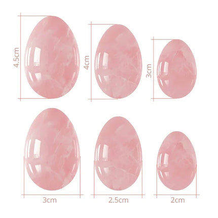Natural Yoni Egg Set Rose Quartz Jade Eggs Women Kegel Exerciser Feminine Muscles Tightening Hygiene Health Care Massage Stone