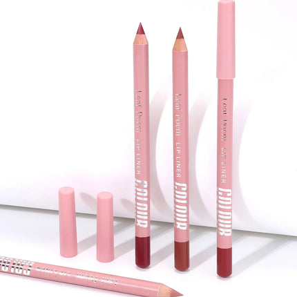 Lipstick Lipliner Pen Set Matte Velvet Lip Liner Pencil Contour Makeup Sexy Red Lip Stick Long Lasting Cosmetics