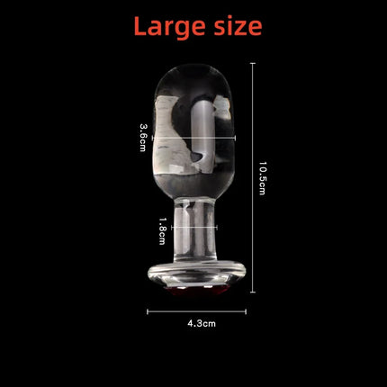Vaginal Stimulation female Butt Plug Big Glass Anal Plug Dildo Bead G-Spot Adult Sex Toys for Women Men Masturbator butt plugs