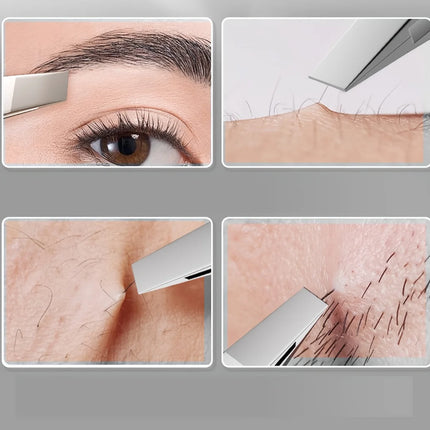 Professional Tweezers Precision Stainless Steel for Eyebrows and Facial Hair Fragrance-Free, Suitable for Men and Women Gifts