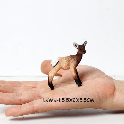 Simulation Woodland Animal Deer ,Moose,Elk,Reindeer,Alpaca,Kudu Model Figurines Cake Toppers Collection Figure Christmas Gift