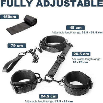 Sex Toys For Woman BDSM Sex Bondage Set Erotic Adults Toys Handcuffs Ankle Cuffs Collar Sex Toy Kit Adults Games Sex Products