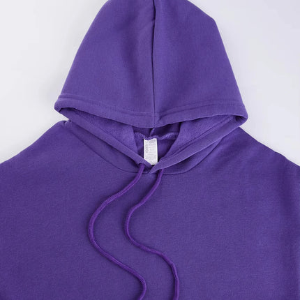 Mushroom Butterfly Moon Flower Prints Women Hoodies Autumn Pocket Streetwear Loose Casual Pullover Comfortable Fleece Hoody