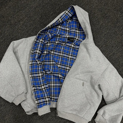American Y2K New Hip Hop Trend Zipper Hoodie Women Street Casual Loose Joker Vintage Sweatshirt Unisex Fleece Padded Warm Hoodie