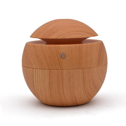 Portable Mini Wood-Grain Spherical Desktop Air Humidifier Purifier Aromatherapy Machine for Home Large Capacity