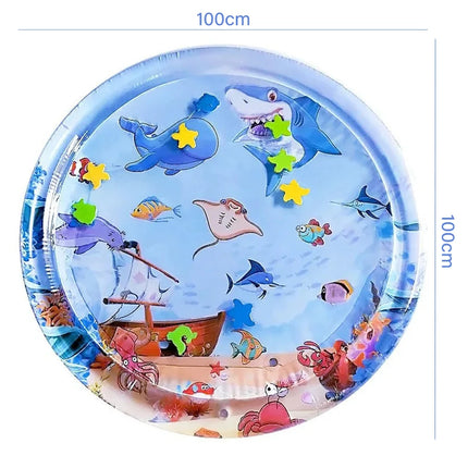 Water Sensory Play Mat Thickened Inflatable Water Mat For Cat And Dog Pet Playmat With Fish Sea Ocean Theme Sensory Toy Water
