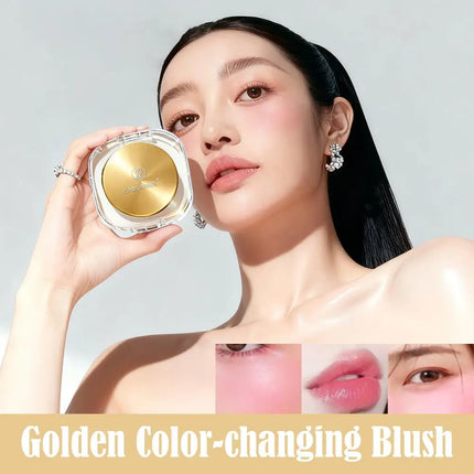 Golden Highlighter Peach Blush Hydrating Multi-purpose Cream Golden Color-changing Blush Warming Natural Pink Lip And Cheek Dual
