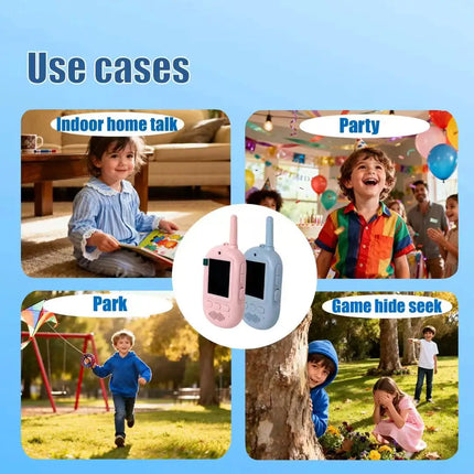 Children's Walkie-Talkie and Camera 2-in-1 Toy, High-Definition Photo and Video Recording, Parent-Child Outdoor Communication   Portable USB Charging Educational Toys