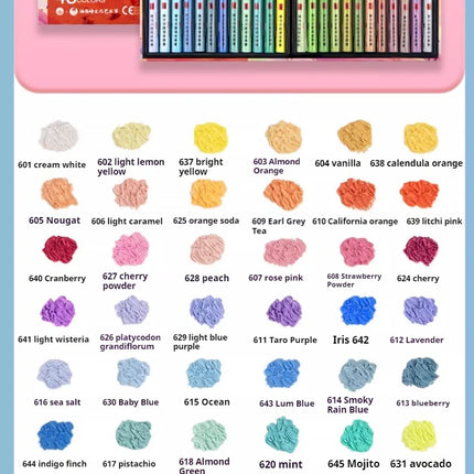 Kuelox Professional Super Soft Oil Pastel Crayon 24/36/48 Colors Artist White Soft Pastels For Painting Stationery Art Supplies
