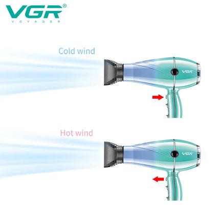 VGR high-power hair dryer 2000-2400W super strong wind duct, dormitory, household negative ion wind wet hair drying machin V-452