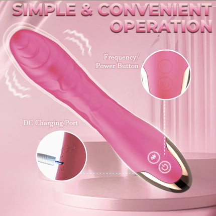 G Spot Vibrator Sex Toys Clitoris Vibrator Anal Stimulator Dildo with 10 Powerful Vibrating Modes Soft Silicone Adult Sex Toy