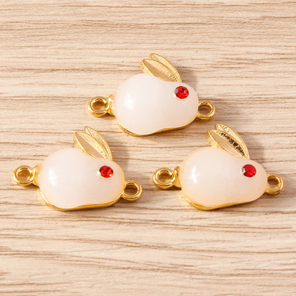 Tusember 10pcs Traditional Chinese Good Fortune Lucky Jade Charms Pendants for Jewelry Making Earrings Necklace Bracelet DIY