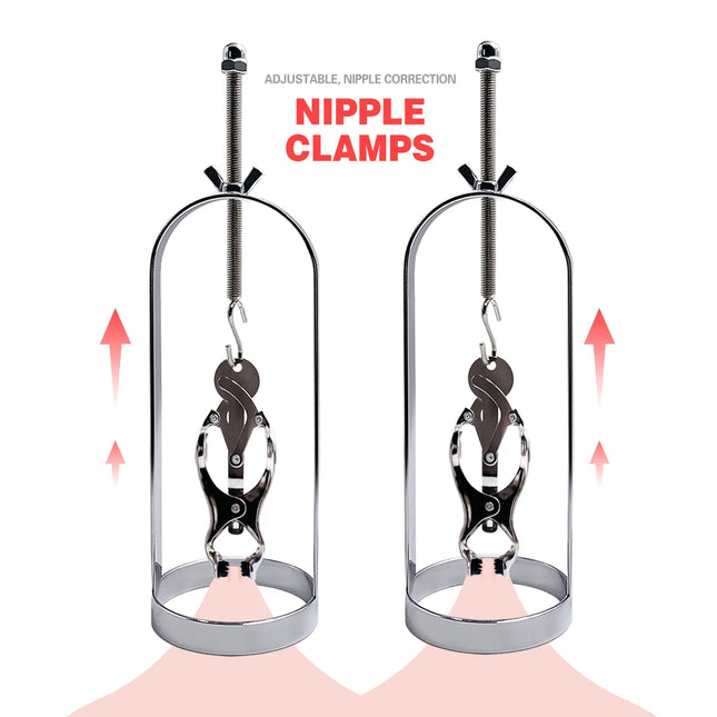 A Pair of Nipple Clamps Women Breast Clips Sex Tools for Couples Erotic Toys Adult Female Harness Chastity Cage Bondage Sex Shop
