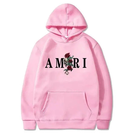 26Men's and women's fashionable clothing trends with printed sportswear Harajuku casual pullover Long-sleeved hooded