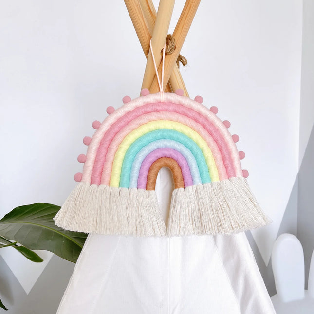 Ins Style Nordic Style Rainbow Home Children's Room Decoration Pendant Woven Rainbow Hanging Wall Hanging Pendant