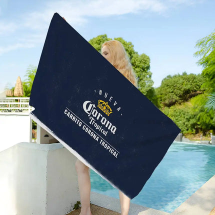 C-Corona E-Extra Beer Bath Towel Microfiber Soft Water Absorbing Breathable For Girl Kids Decorative Cartoon Beach Towel