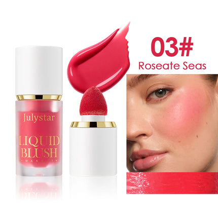 6 Color liquid powder blusher is durable and natural, easy to mix, light in texture, suitable for all skin colors, and suitabl