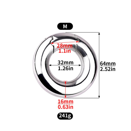 FRRK Weight Scrotal Ring Stainless Steel Ball Stretcher Metal Lock Ring Male Bondage Adult Intimate Personal Restraint Wear Toy