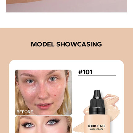 Flawless All Day: 9 Color Waterproof Concealer Foundation For Women Makeup Full Coverage Long Lasting Moisturizing