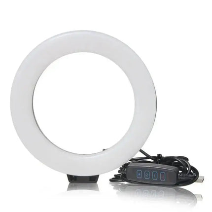 6 Inch LED Ring Selfie Light With Tripod Stand USB Plug Dimmable Photography Lighting Phone Shooting For Video Youtuber Vlog Set