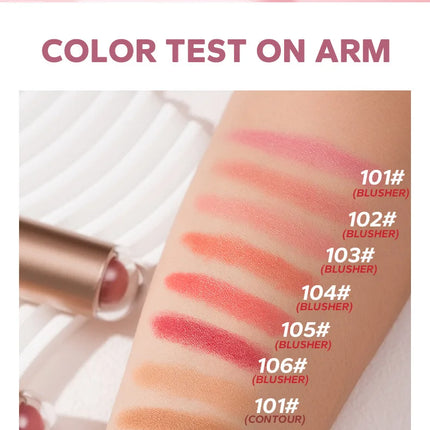 BEAUTY GLAZED multi-colour matte highlight blush stick glazed non-stick glass delicate and supple multi effect makeup