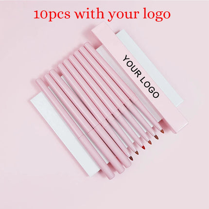 15colors Custom Bulk Lipliner Private Label Pink Package Vegan Lipstick Waterproof Rotating Multi-functional Lip Liner Makeup