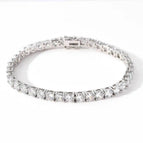White gold color / 17cm-Bracelet / 6mm-Zircon