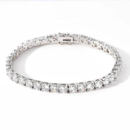 D VVS1 Moissanite Tennis Bracelet Original s925 Sterling Silver Plated 18k White Gold with GRA Bracelets for Women Man
