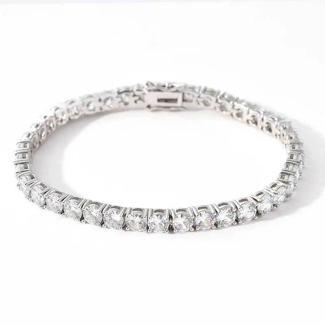 D VVS1 Moissanite Tennis Bracelet Original s925 Sterling Silver Plated 18k White Gold with GRA Bracelets for Women Man