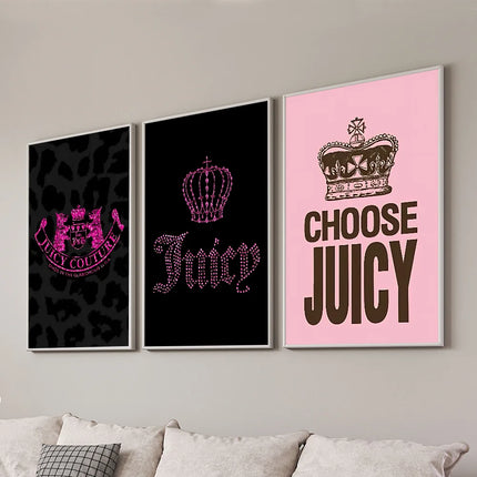 J-Juicy C-Couture Poster Home Living Room Bedroom Bar Cafe Art Decor