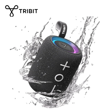 Tribit StormBox Mini+ Bluetooth Speaker, 12W 360° Sound With XBass, LEDs, 12 Hours Playtimes, IPX7 Waterproof For Hiking Outdoor