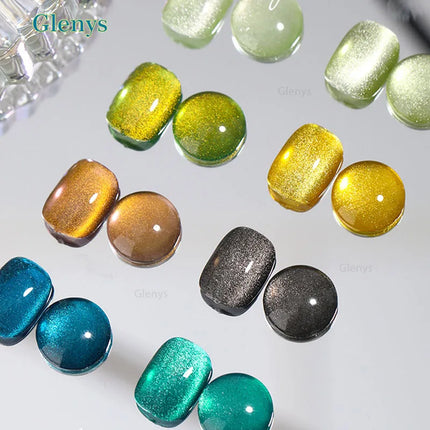 Glenys 36 color cat's eye nail polish gel polishing set with color card semi permanent UV LED varnish gel series nail polish set