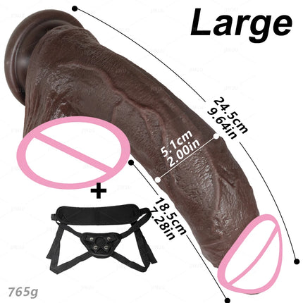 Realistic Man Thick Huge Dildo Soft Anal Vaginal Masturbators Small Fake Penis Adults Sex Toy for Women Suction Cup Big Dick
