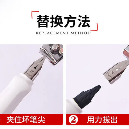 Genuine German Lingmei Pen Tip Z50 Hunter Star Universal Replacement Pen Tip Ef Black Silver F