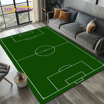Style Football Field Soccer Sport Carpet Rug for Living Room Bedroom Home Sofa Decoration,Kids Area Rug Non-slip Floor Mat