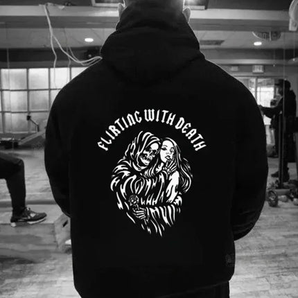 2025 unisex high-quality Santa Claus death hooded sweatshirt, trendy and fashionable, versatile vintage classic sportswear.