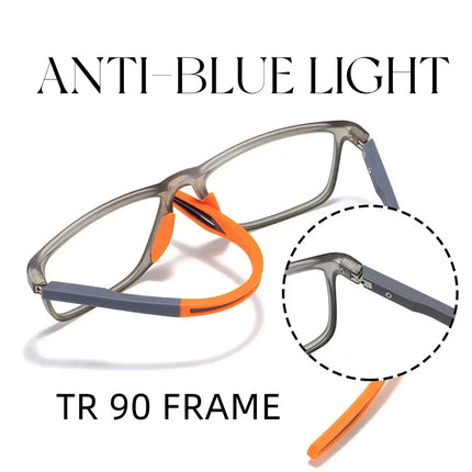 Elastic TR90 Reading Glasses Vintage Flexible Anti Blue Light Far Sight Eyeglasses Women Men Retro Presbyopia Sports Eyewear