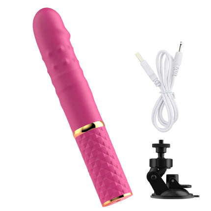 Mini Size Thrusting Dildo Vibrator Suction Cup G Spot Massager 10 Modes Clitoral Stimulator Adult Sex Toy for Women Beginner