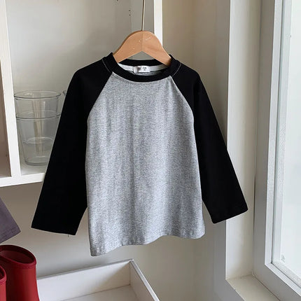Kids' Striped Long-Sleeve T-Shirt Toddler Girl Loose Bottoming Shirt Boy Baby Casual Tops Fashion Children's Cotton Tees