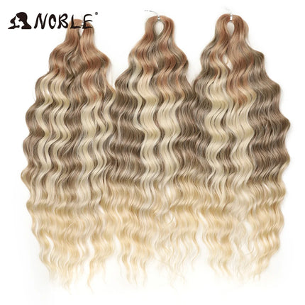 Noble Braiding Hair 300g 24 Inch ANNA Curl Hair Water Wave Twist Crochet Hair Synthetic Rainbow Color Braiding Hair Extensions