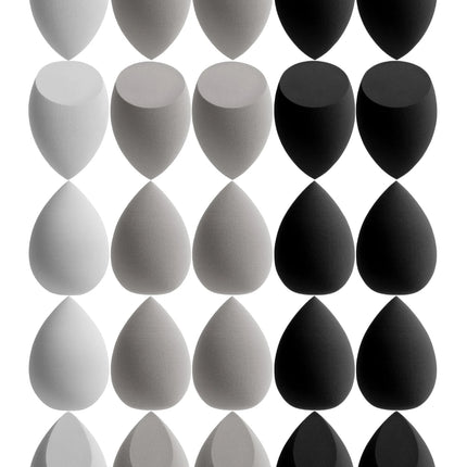 25 Beauty Eggs (Makeup Sponges), Foundation Make-Up Mixed Beauty Sponges, Liquid, Cream and Powder Flawless, Multi-Color Makeup