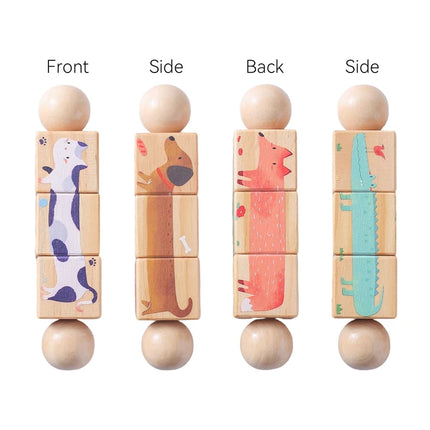 1pc Wooden Montessori Toy Hand Bell Toy Baby Mobile Musical Rattle Toy Children Stroller Classic Educational Toys Kid Gifts