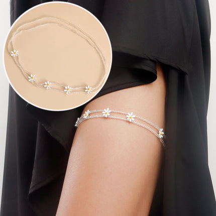 Bohemian Elastic Band Leg Thigh Chain Women Beach Sexy Long Tassel Harness Multilaye Adjustable Body Jewelry Summer Holiday Gift
